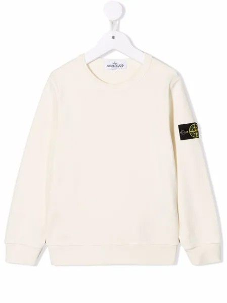 Stone Island Junior толстовка с нашивкой-логотипом
