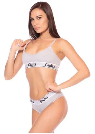 Топ Giulia COTTON BRALETT 01 размер S, grigio melange (Серый)