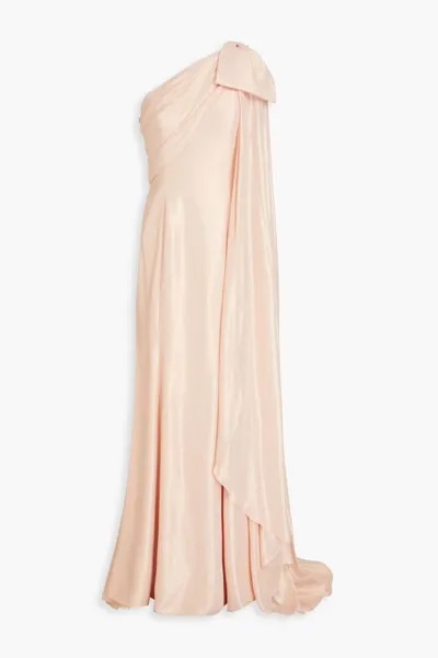 Платье из ламе с бантом на одно плечо Jenny Packham, цвет Blush
