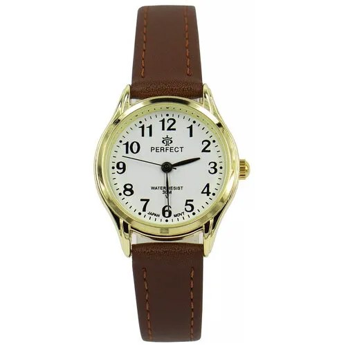 Perfect часы наручные, кварцевые, на батарейке, женские, металлический корпус, кожаный ремень, металлический браслет, с японским механизмом LX017-010-5