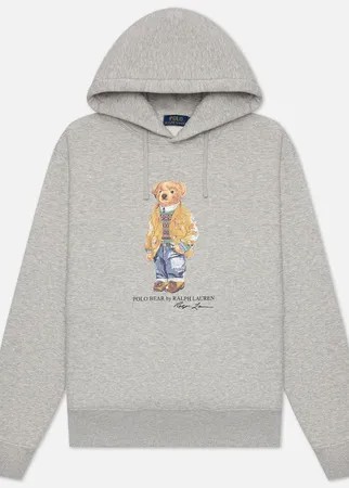 Мужская толстовка Polo Ralph Lauren The Iconic Bear Magic Fleece Hoodie, цвет серый, размер L