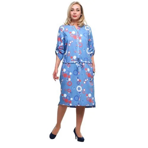 Платье Olsi, размер 52, голубой