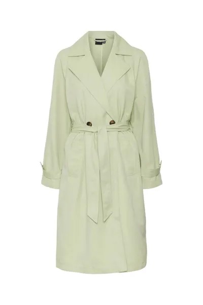 Длинный тренч Vero Moda, зеленый
