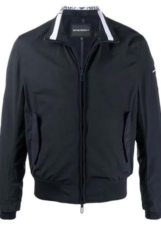 Emporio Armani спортивная куртка с отделкой в рубчик