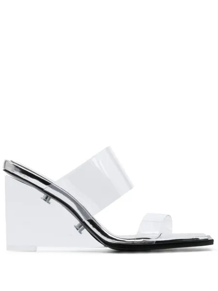 Прозрачные мюли Shard Alexander McQueen, бежевый