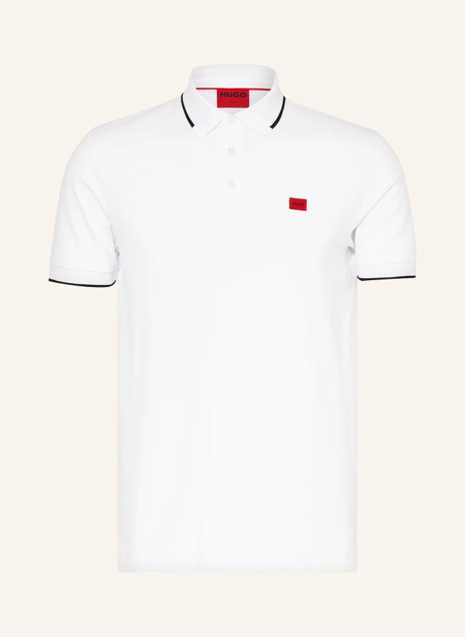 Deresino slim fit рубашка-поло из пике Hugo, белый