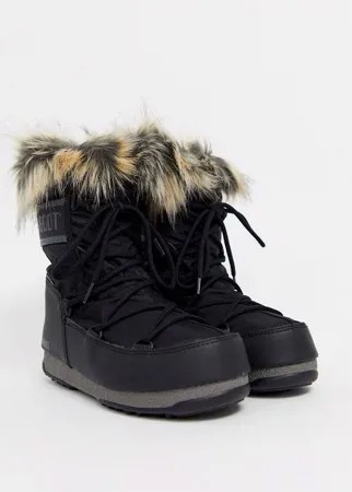 Черные зимние ботинки с искусственным мехом Moon Boot - Monaco-Черный