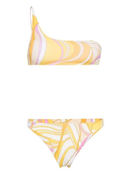 Bikini Lovers бикини Edda на одно плечо, желтый