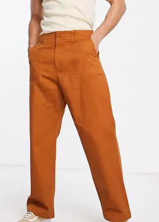 Прямые брюки в утилитарном стиле рыжего цвета COLLUSION-Нейтральный