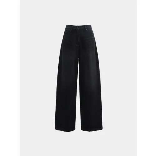 Джинсы широкие  JUUN.J Brushed Distressed Jeans, размер S, черный