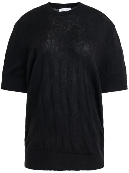 Helmut Lang мятая футболка, черный