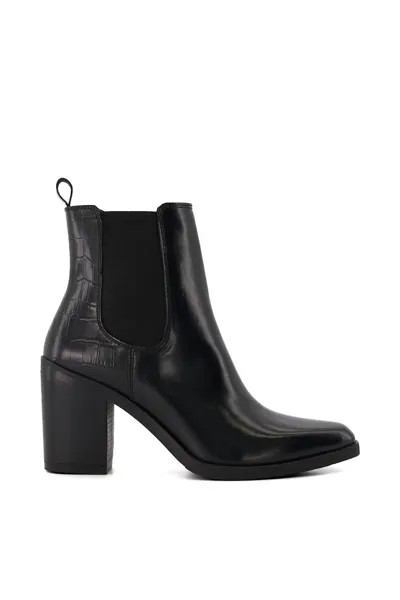 «Многообещающие» кожаные ботинки в стиле вестерн Dune London, черный
