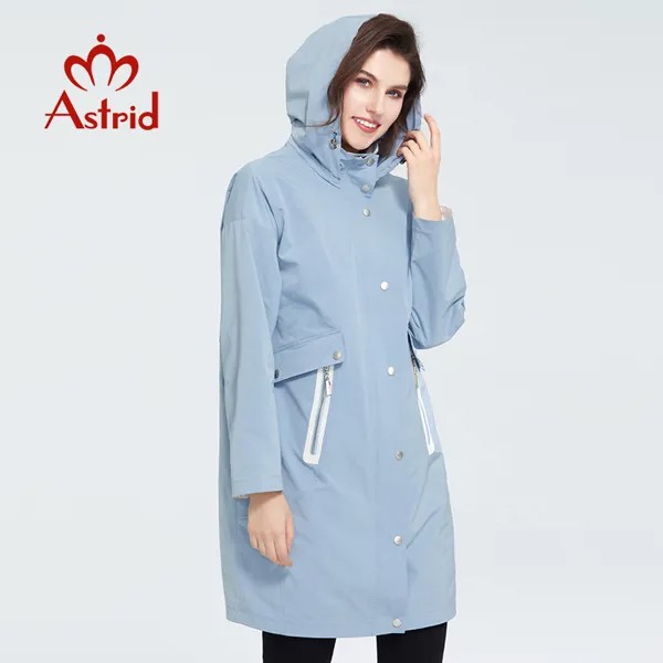 Astrid/весеннее Новое поступление, модный женский плащ, высокое качество, городская женская верхняя одежда, свободная куртка средней длины, ZS-7165