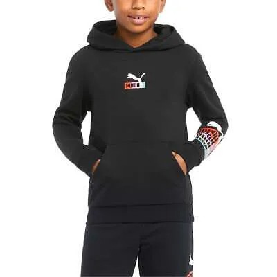 Puma Brand Love Logo Пуловер с капюшоном для мальчиков, размер 5, повседневная верхняя одежда для мальчиков 533878-