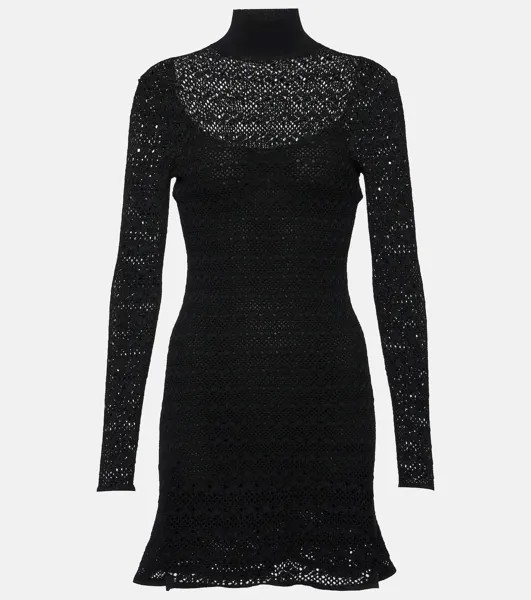 Открытое мини-платье Tom Ford, черный