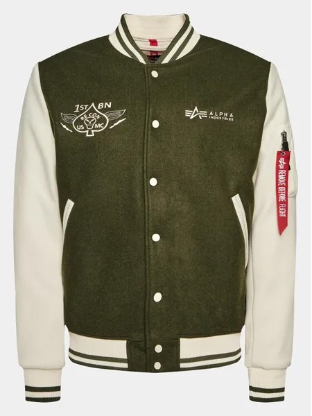 Бомбер стандартного кроя Alpha Industries, зеленый