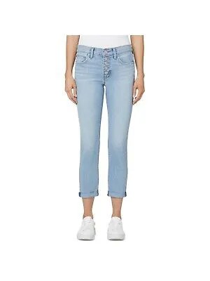 HUDSON Женские голубые джинсовые узкие джинсы средней посадки с манжетами на пуговицах, талия 24