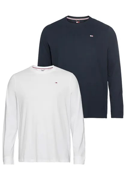 Лонгслив Tommy Hilfiger, темно-синий/белый