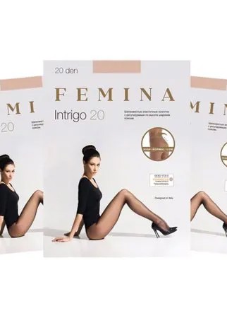 Женские колготки Femina, Intrigo 20 den набор 3 шт., телесный, размер 4