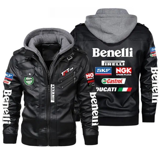 2022 мужская кожаная куртка-бомбер BENELLI с логотипом, осенняя Повседневная мотоциклетная куртка из искусственной кожи, байкерские кожаные пальто, брендовая одежда, европейский размер