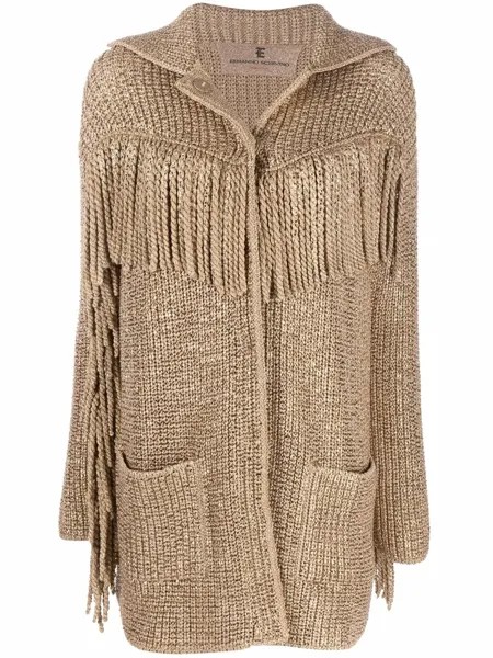 Ermanno Scervino кардиган с бахромой и эффектом металлик