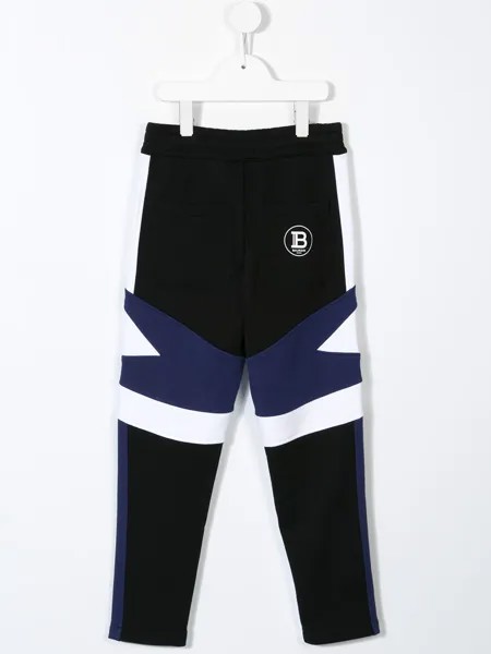 Balmain Kids спортивные брюки в стиле колор-блок