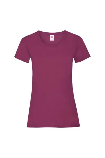 Легкая футболка с короткими рукавами Lady-Fit Fruit of the Loom, красный