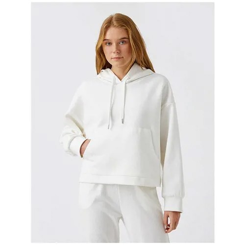 Свитшот KOTON WOMEN, 2SAK10125EK, цвет: OFF WHITE, размер: S
