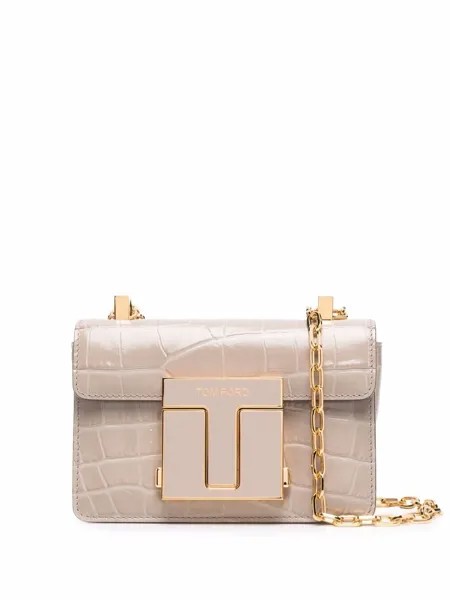 TOM FORD small 001 crocodile-embossed bag