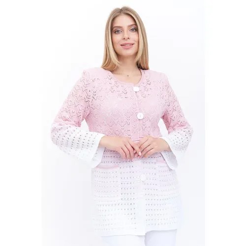 Пиджак Текстильная Мануфактура, размер 46, розовый, белый