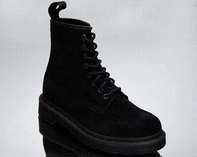 Martens 1460 Mono Black Soft Buck унисекс Женская мужская обувь для образа жизни Сапоги