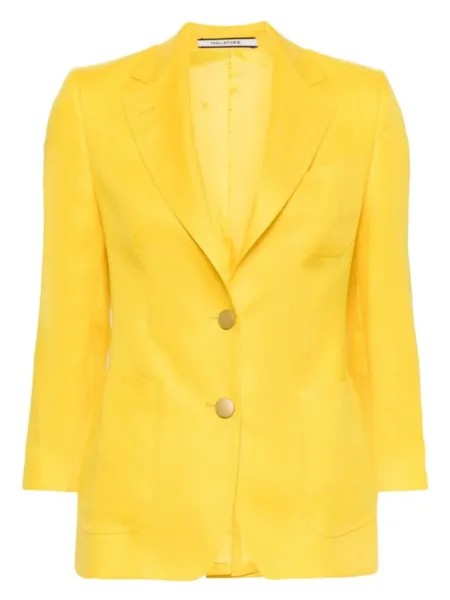 Однобортный льняной пиджак Tagliatore, желтый