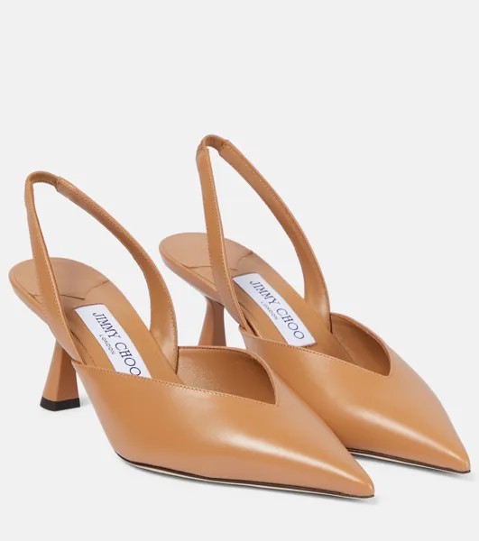 Туфли-лодочки Maryanne 65 с ремешком на пятке Jimmy Choo, бежевый