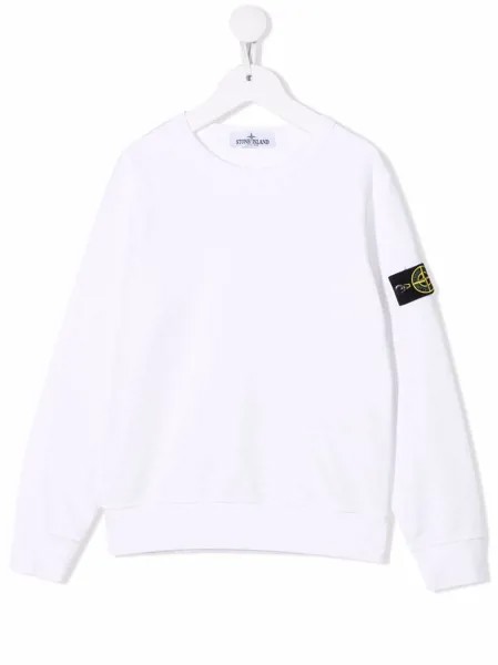 Stone Island Junior толстовка с нашивкой-логотипом