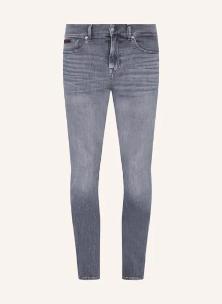 Джинсы узкого кроя 7 For All Mankind, серый