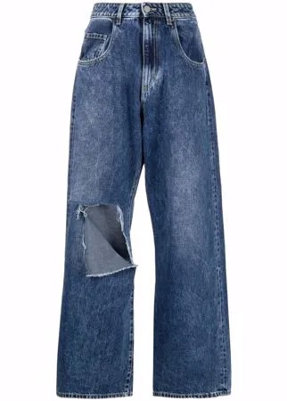ICON DENIM широкие джинсы с прорезями
