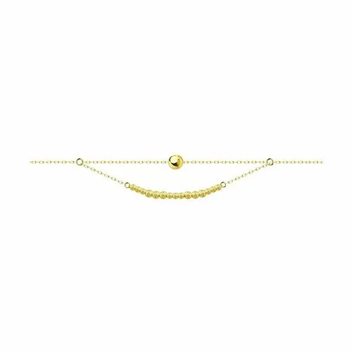Браслет-цепочка Diamant, желтое золото, 585 проба, длина 17 см.