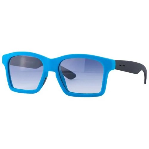 Солнцезащитные очки Italia Independent, прямоугольные, оправа: пластик, градиентные, с защитой от УФ, черный