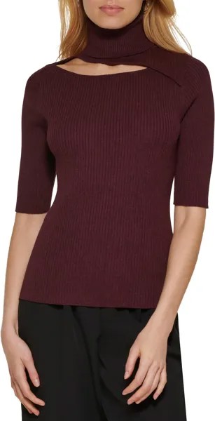 Свитер DKNY 3/4 Sleeve Turtleneck Top, цвет Bordeaux