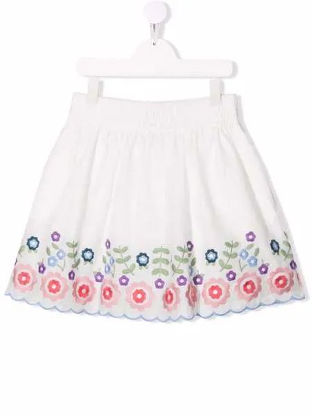 Stella McCartney Kids юбка мини с вышивкой