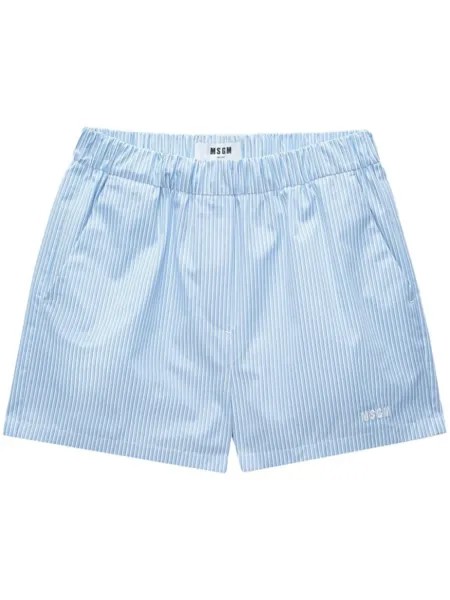 MSGM полосатые спортивные шорты, синий
