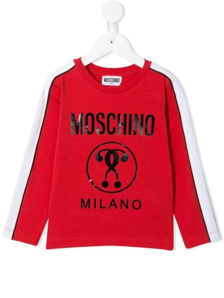 Moschino Kids топ с длинными рукавами и логотипом