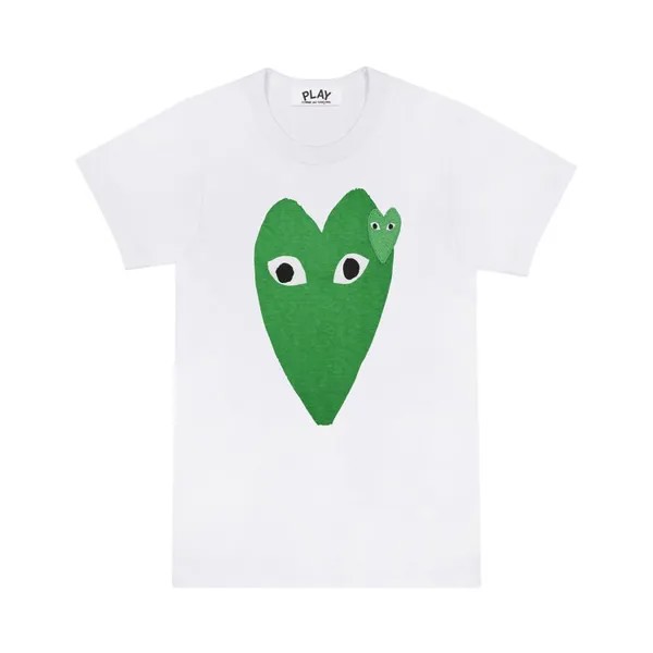 Футболка Comme des Garçons PLAY T-Shirt 'White/Green', белый