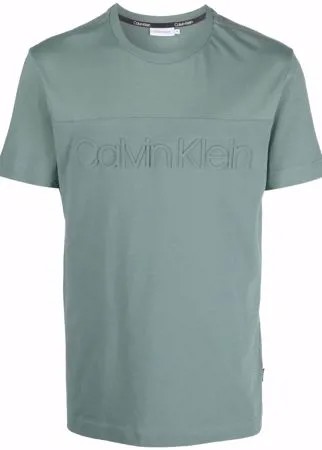 Calvin Klein футболка с тисненым логотипом