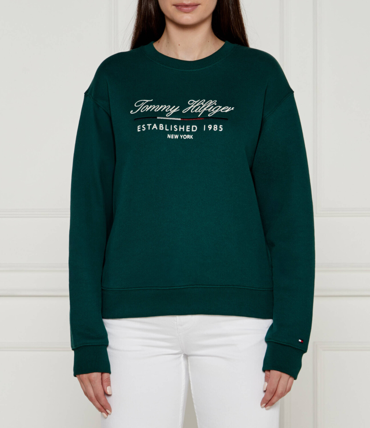 Толстовка Tommy Hilfiger Regular Fit, цвет verde bottiglia