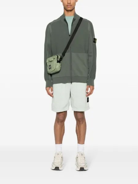 Stone Island шорты-бермуды с логотипом Compass, зеленый