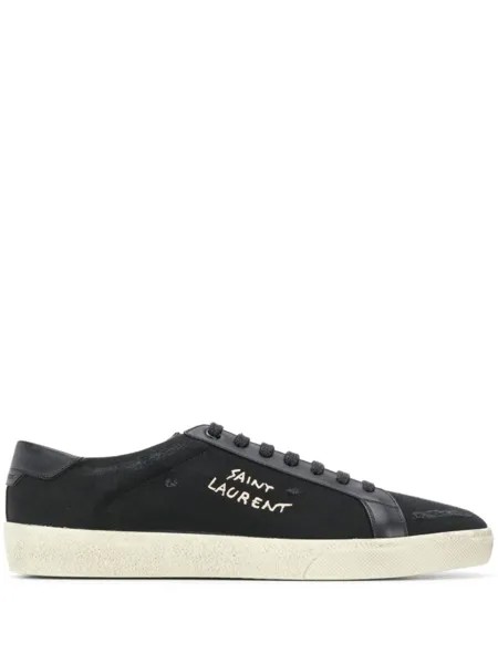 Saint Laurent кеды с логотипом, черный