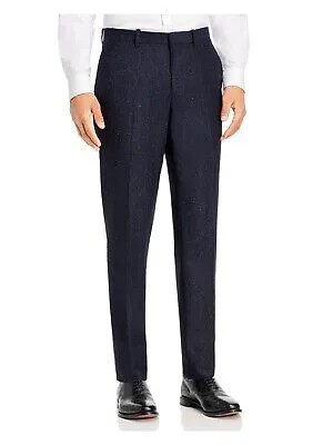 THEORY Мужские брюки Mayer Bowen Blue Flat Front, зауженные, крапчатые, классического кроя 29