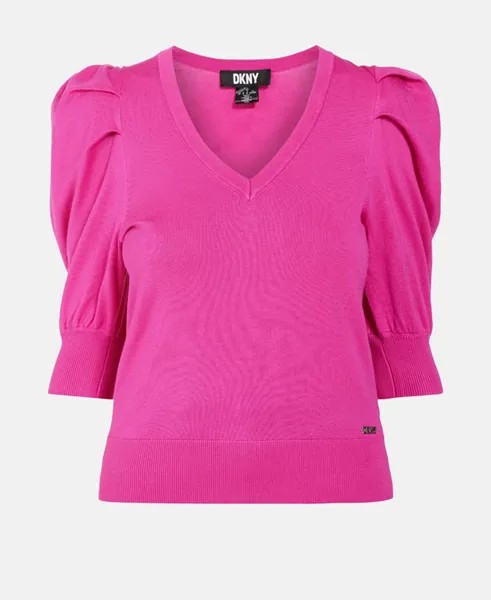 Пуловер с короткими рукавами DKNY, розовый