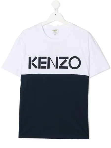 Kenzo Kids футболка в стиле колор-блок с логотипом